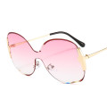 rimless one piece  Ocean color 2020 new arrivals unique fashion shades custom designer luxury UV400 sunglasses metal women 71903